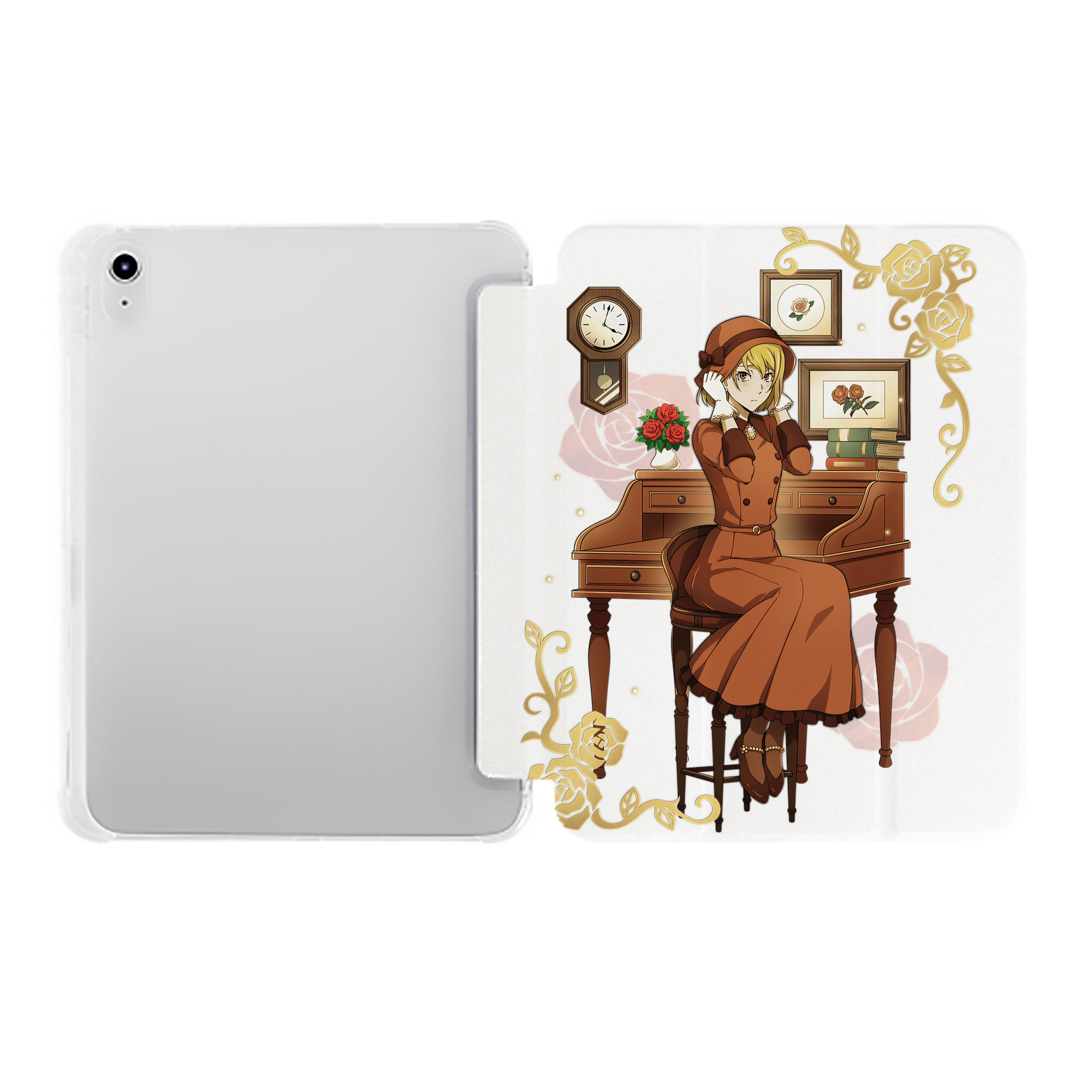 （画像用） 文豪ストレイドッグス Bungo Stray Dogs IPad ケース ペン収納付き 三つ折りスタンド PUレザー×シリコン 対応機種9.5/10.5/10.9インチ